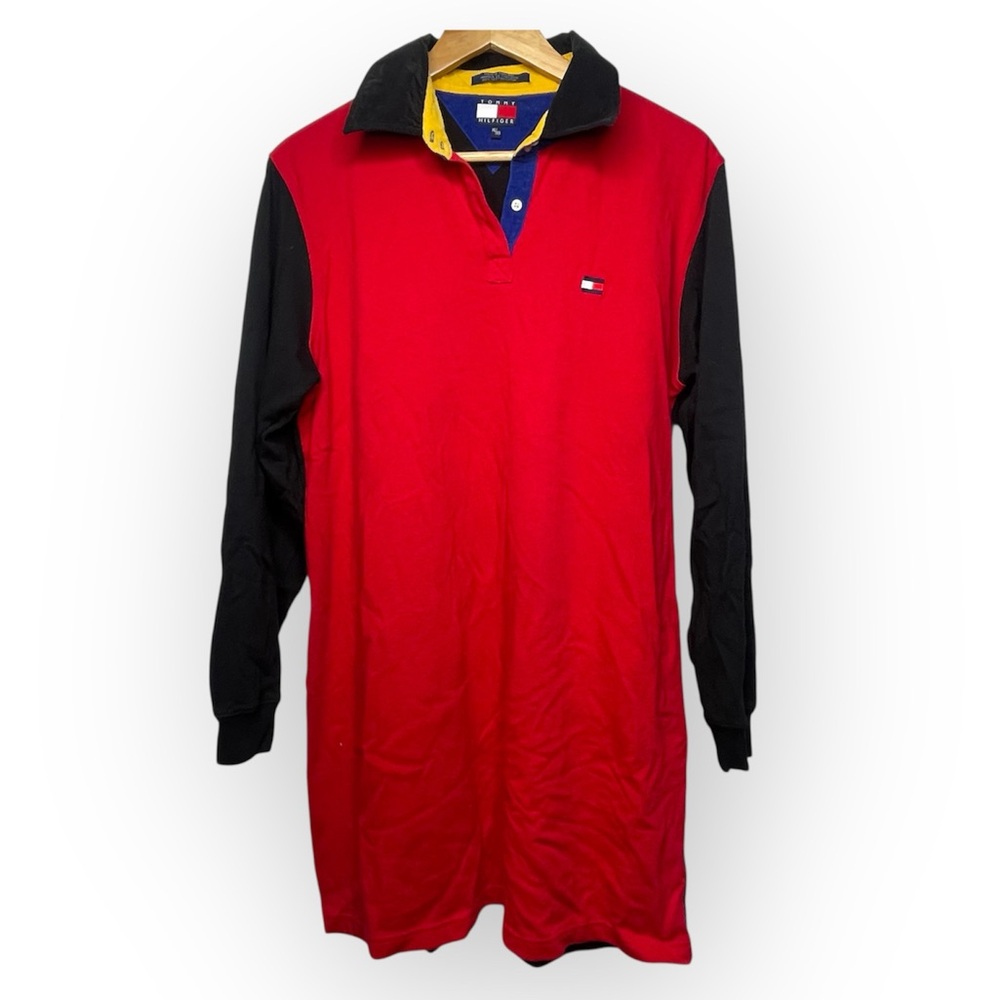 Tommy Hilfiger color block polo shirt dress XL
